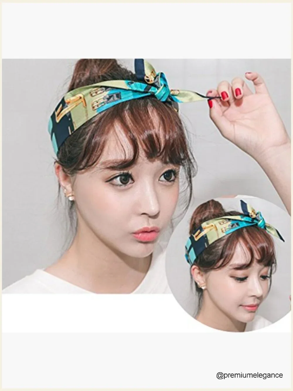 6-Pack Imitation Silk Fashion Scarves for Women - Head Neck Handbag Hair Scarf